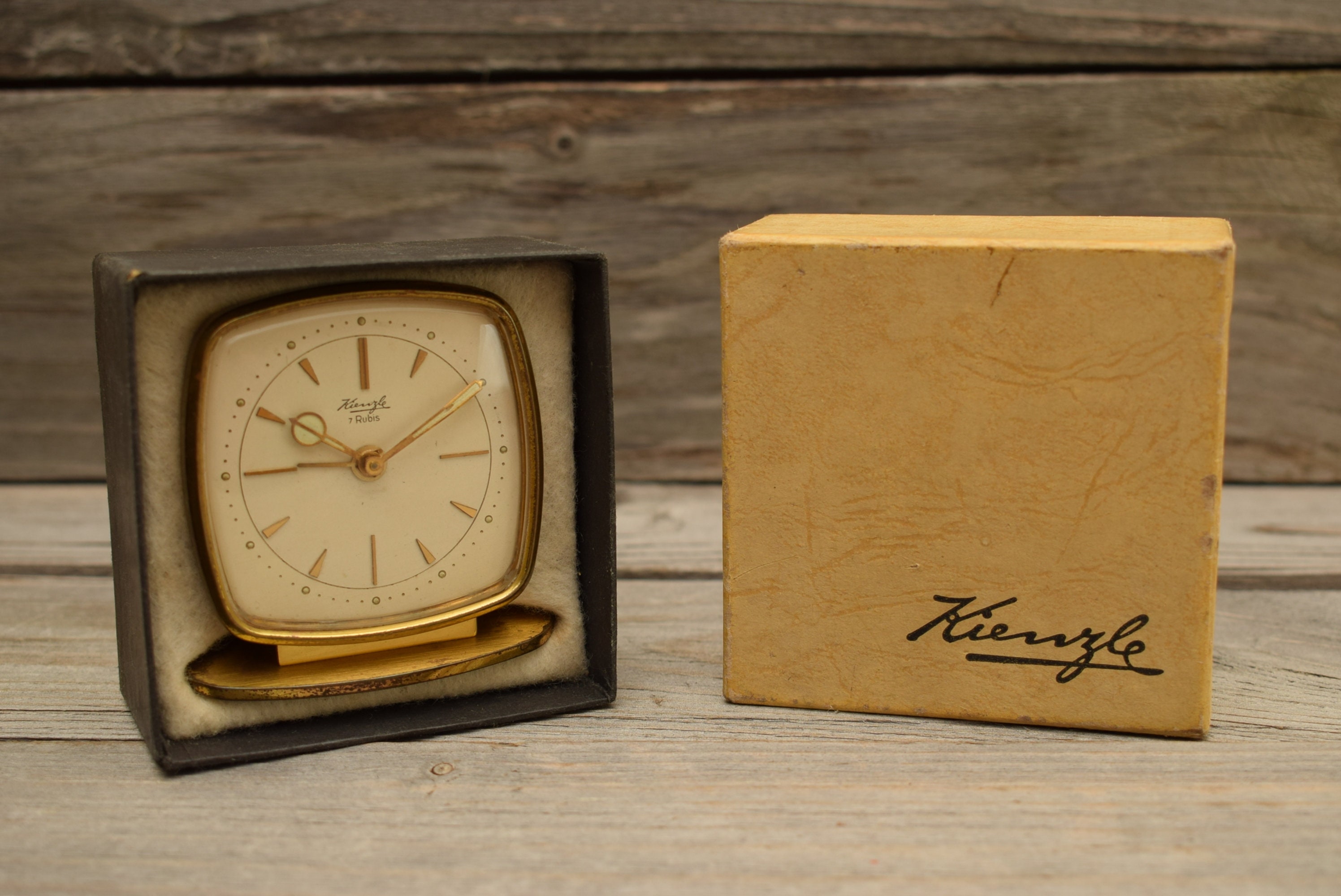 Vintage Kienzle Desk Clock / Mid Century / 7 Rubis / Etsy UK