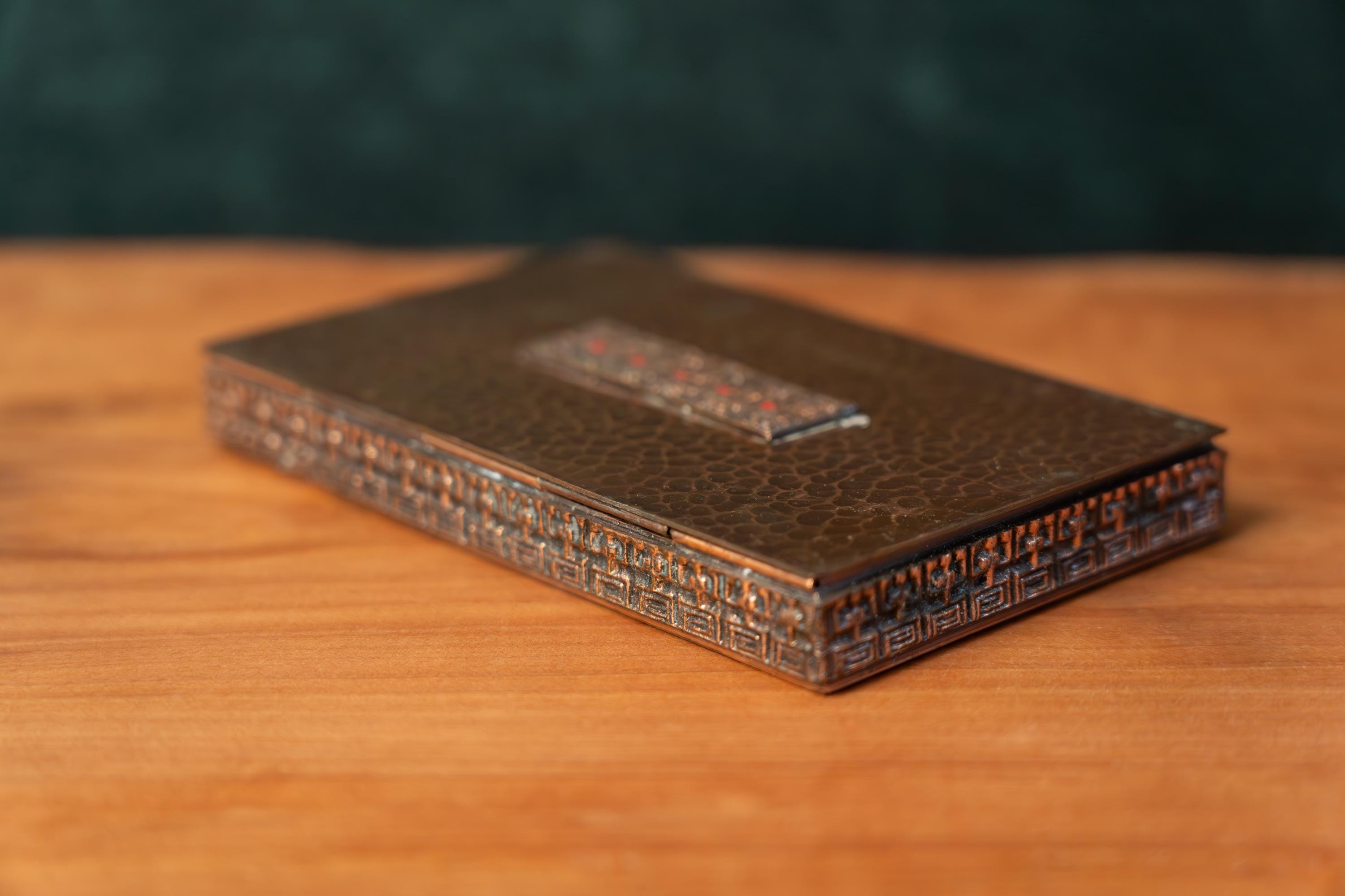 ヴィンテージ銅製ジュエリーボックス インダストリアルアーティスト