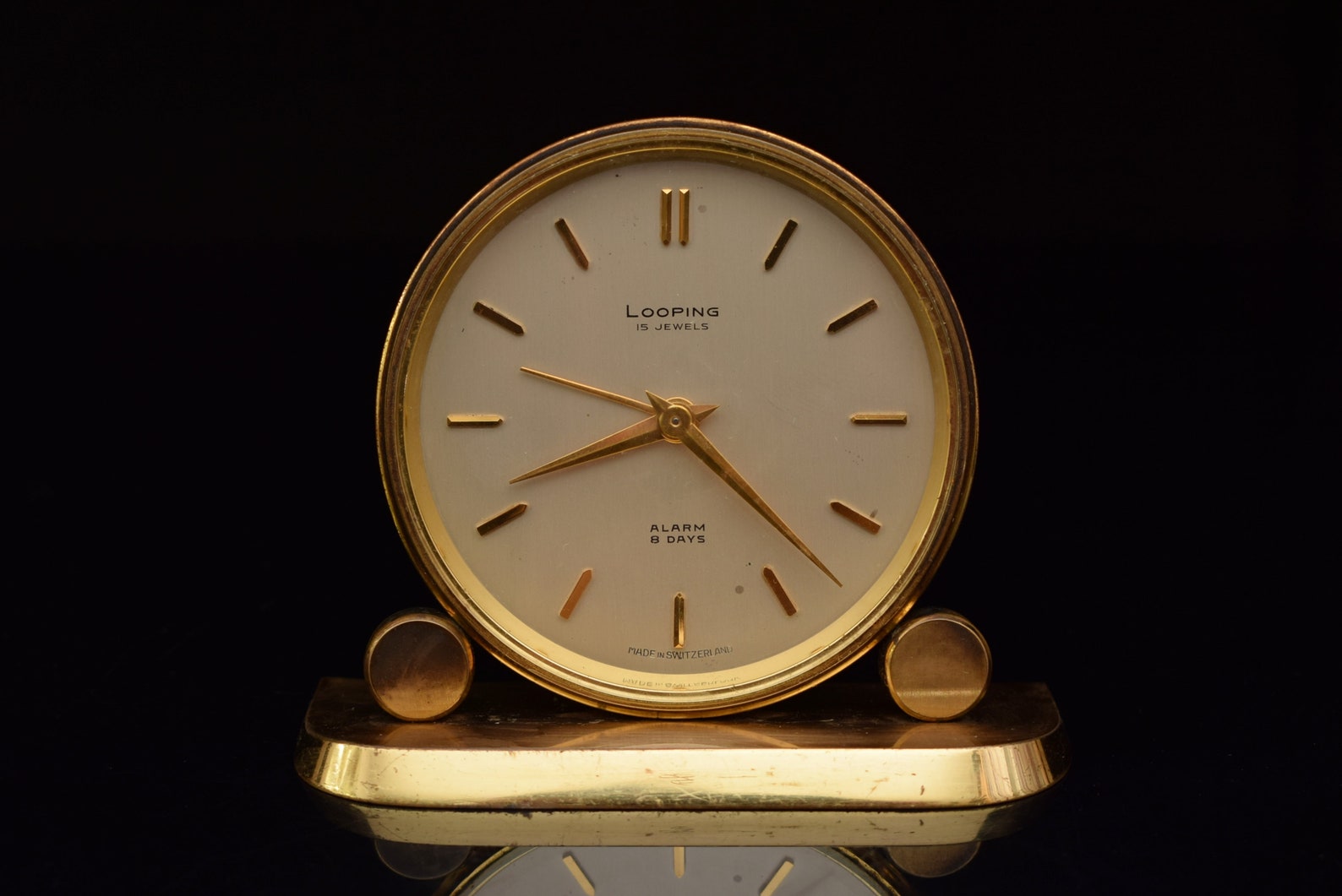 Vintage Looping Swiss Desk Clock / Mid Century / 8 Days / 15 Etsy