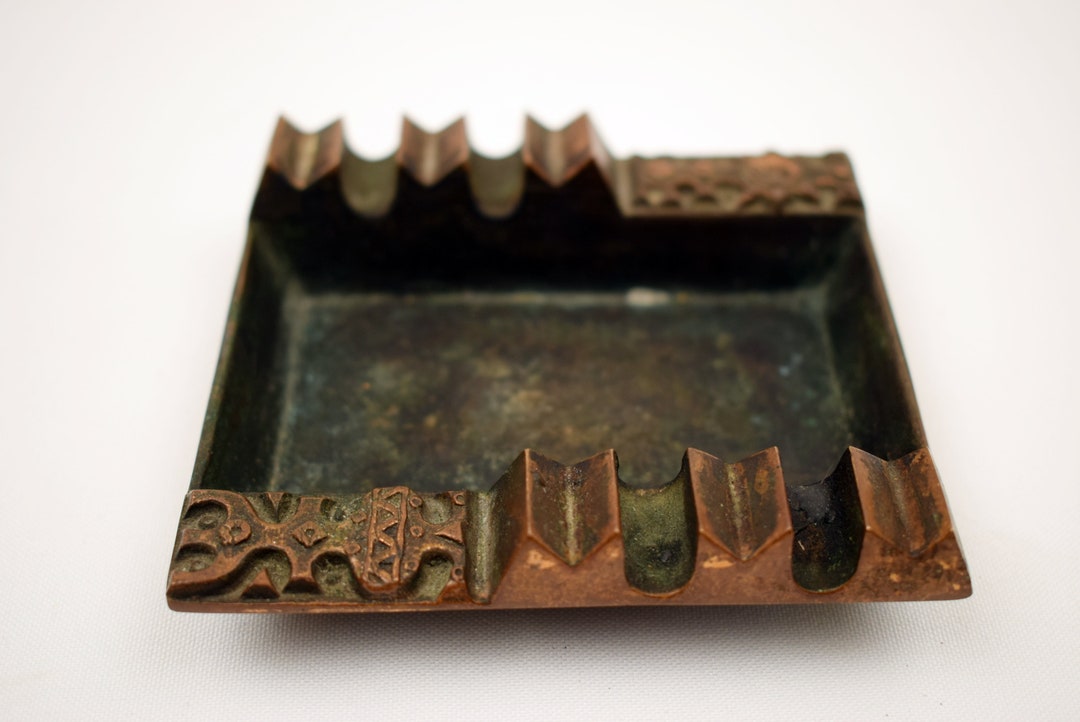 Vintage Copper Ashtray Industrial Artist / Hungary / Mid Century Etsy
