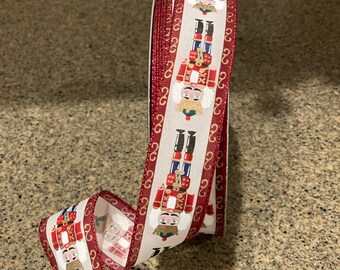 1.5" Wired Ribbon Navidad