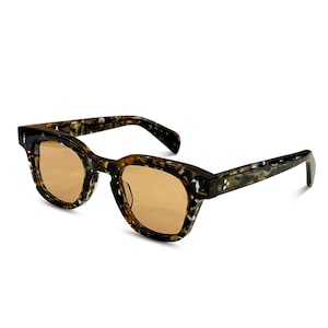 JMM Sunglasses - Julien - Brown, Black/Gold - Charcoal Grey/Grey