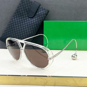 Bottega BV1273S Drop Sunglasses – Aviator Shades, Luxury Designer Eyewear with UV400 Protection image 13