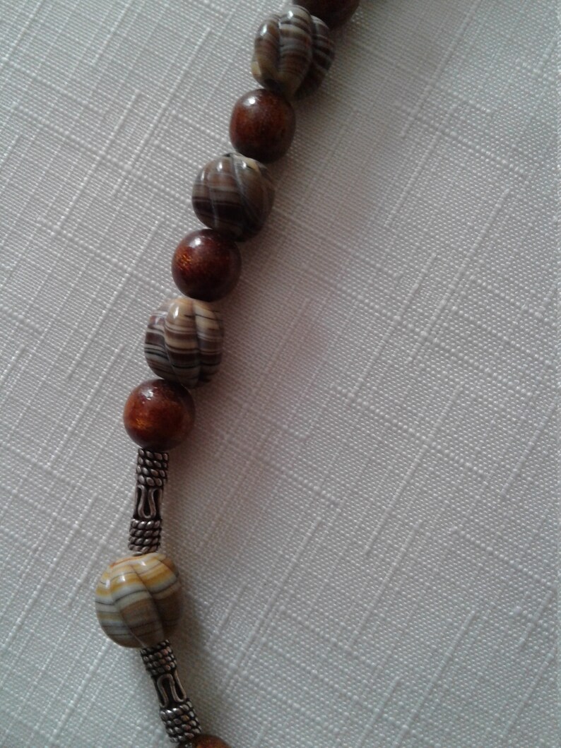 Painted Shell Necklace and Earrings