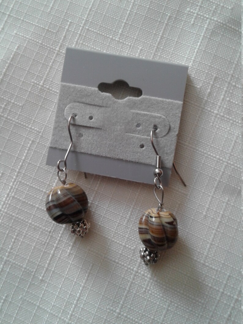 Painted Shell Necklace and Earrings