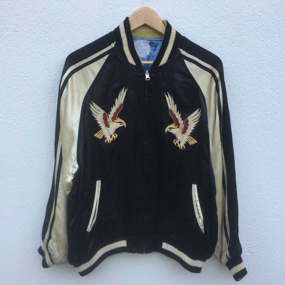 Rare Vintage reversible japanese sukajan eagle sou