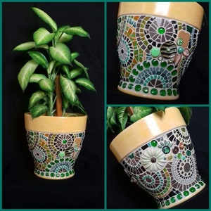 Mosaic plant pot