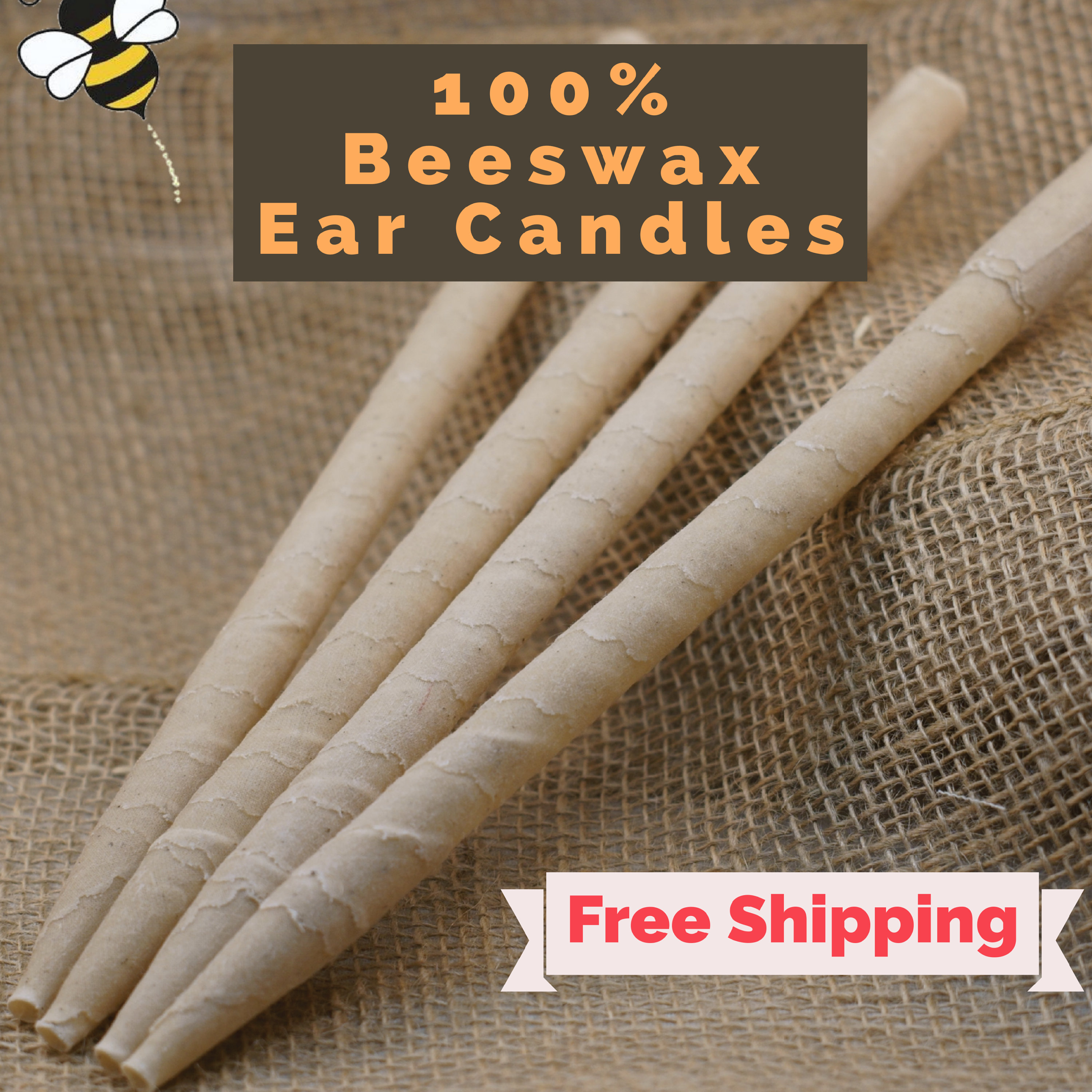 Beeswax Ear Candle 24pcs Natural Ear Candles,beeswax Hollow Cone