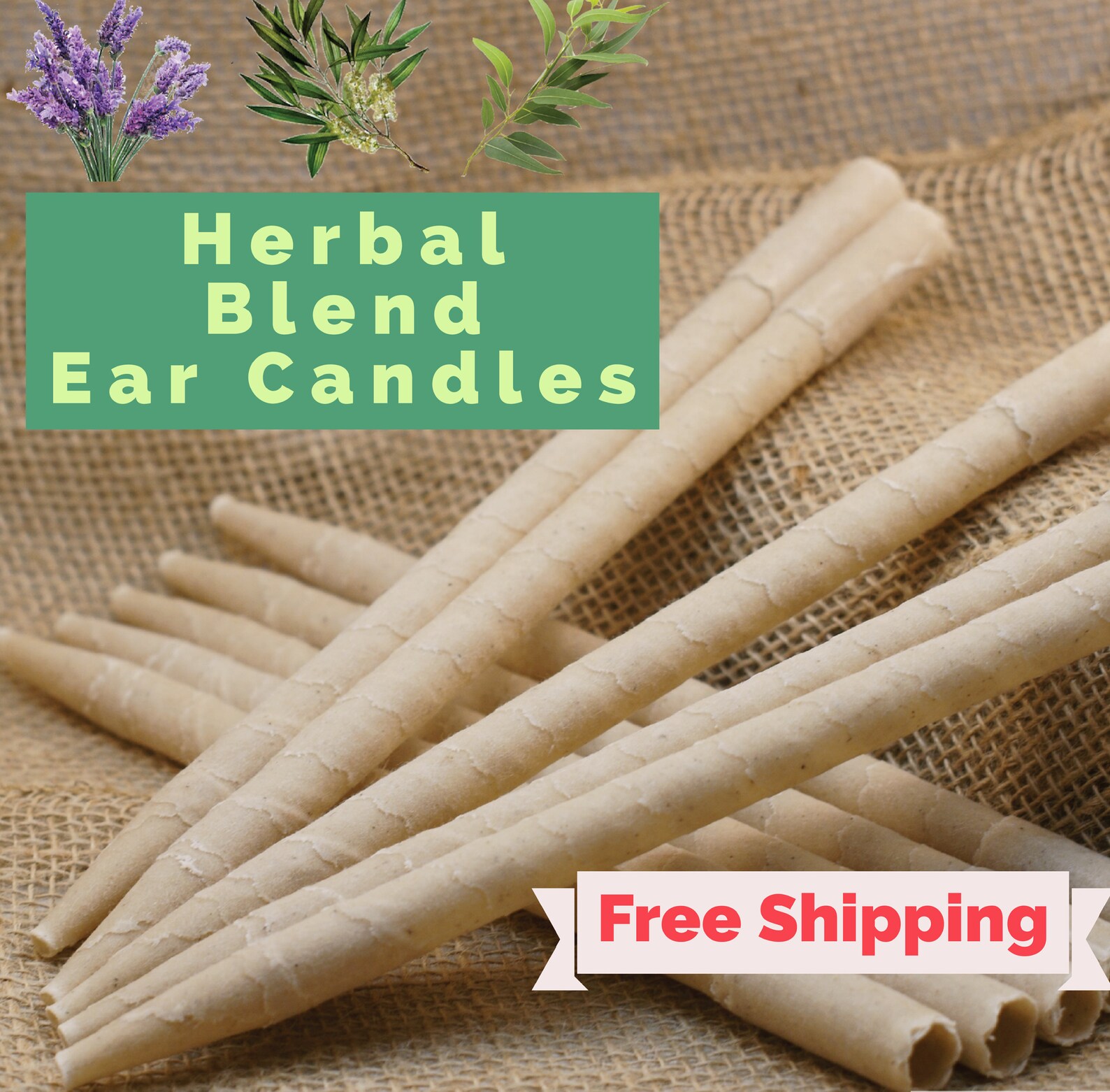 Herbal Ear Candles 10pk Infused W/lavender Eucalyptus & Tea Etsy