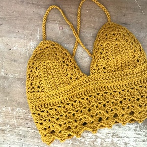 CROCHET PATTERN Coachella Inspired Boho Crochet Halter Top by KristenaCrochet Download pdf with Step-by-Step Photos and Instructions image 1