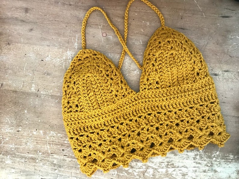 CROCHET PATTERN Coachella Inspired Boho Crochet Halter Top by KristenaCrochet Download pdf with Step-by-Step Photos and Instructions image 1