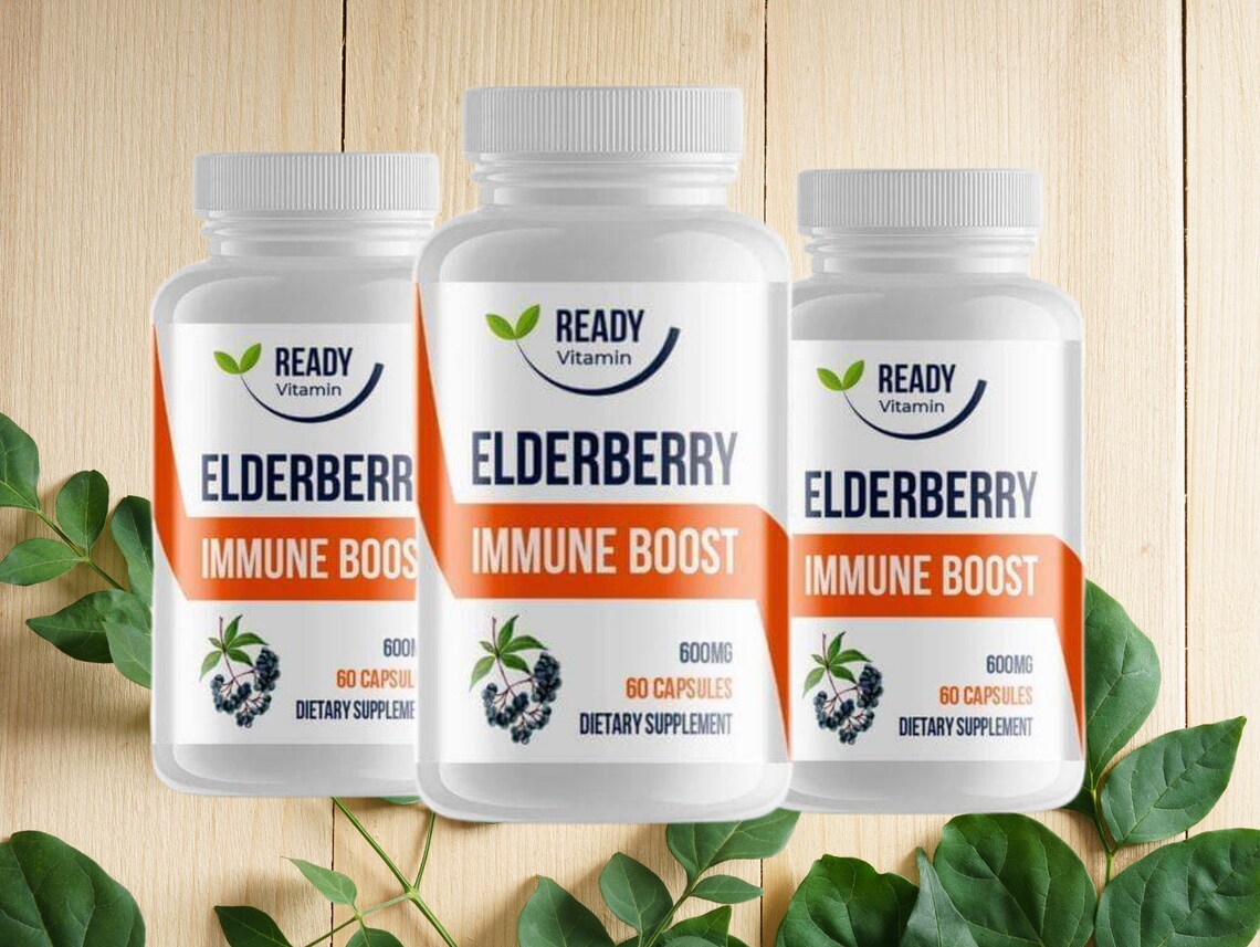 Elderberry Immune Boost Dietary Supplement 60 Soft Gel Etsy UK