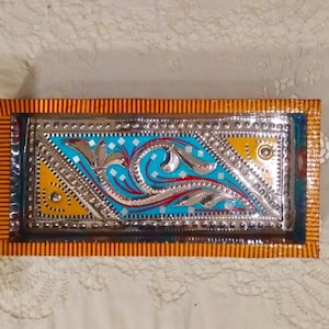 Wooden Hand Painted Truck Art Tray