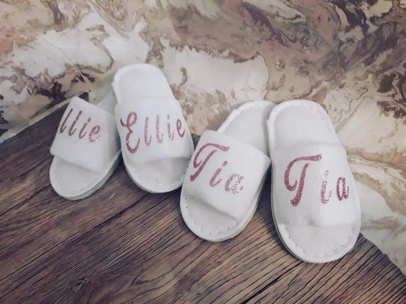 Personalised Spa Slippers Etsy