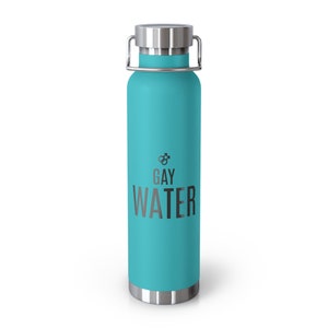 Gay Water Copper Vacuum Insulated Bottle, 22oz - Queer products, gay icon