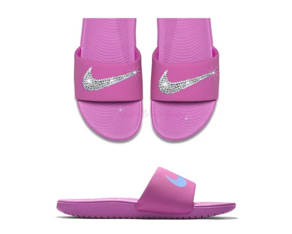 nike kawa slide women's pink