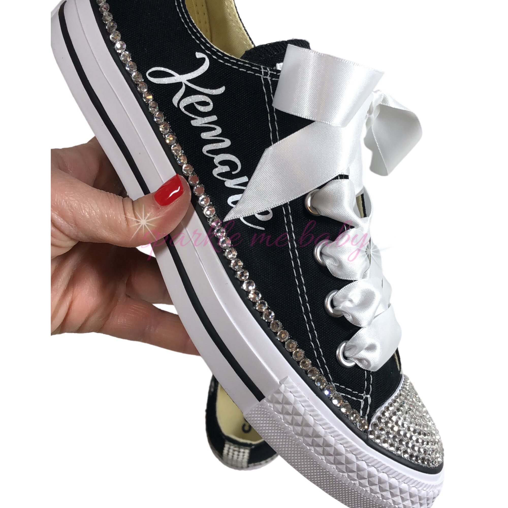 black bling converse