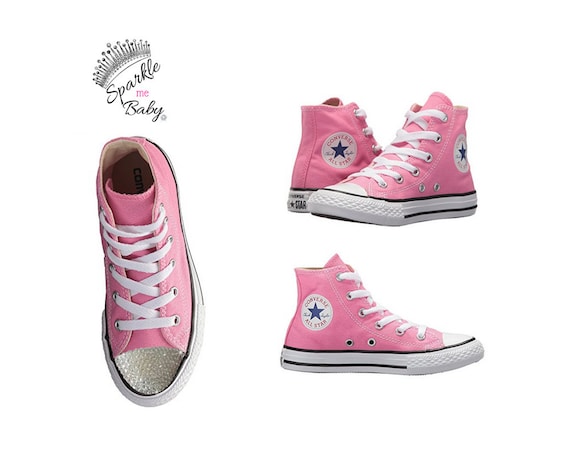 bedazzled pink converse
