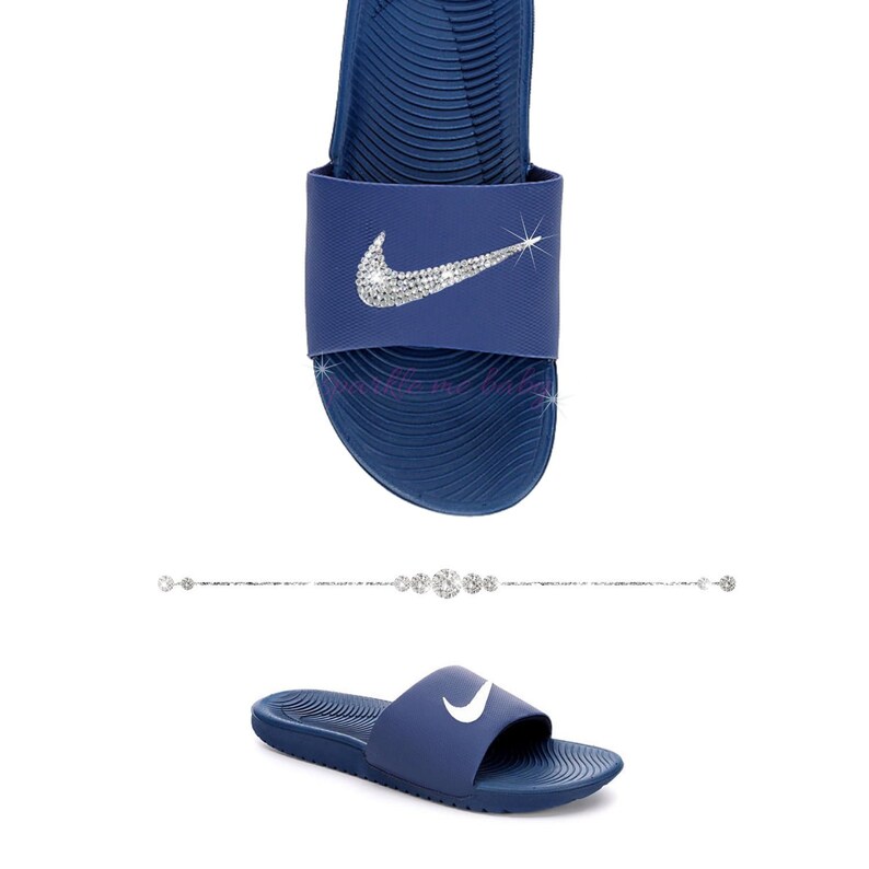 navy blue nike sandals