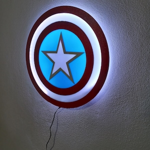 Captain America Shield Led Wall Decoration