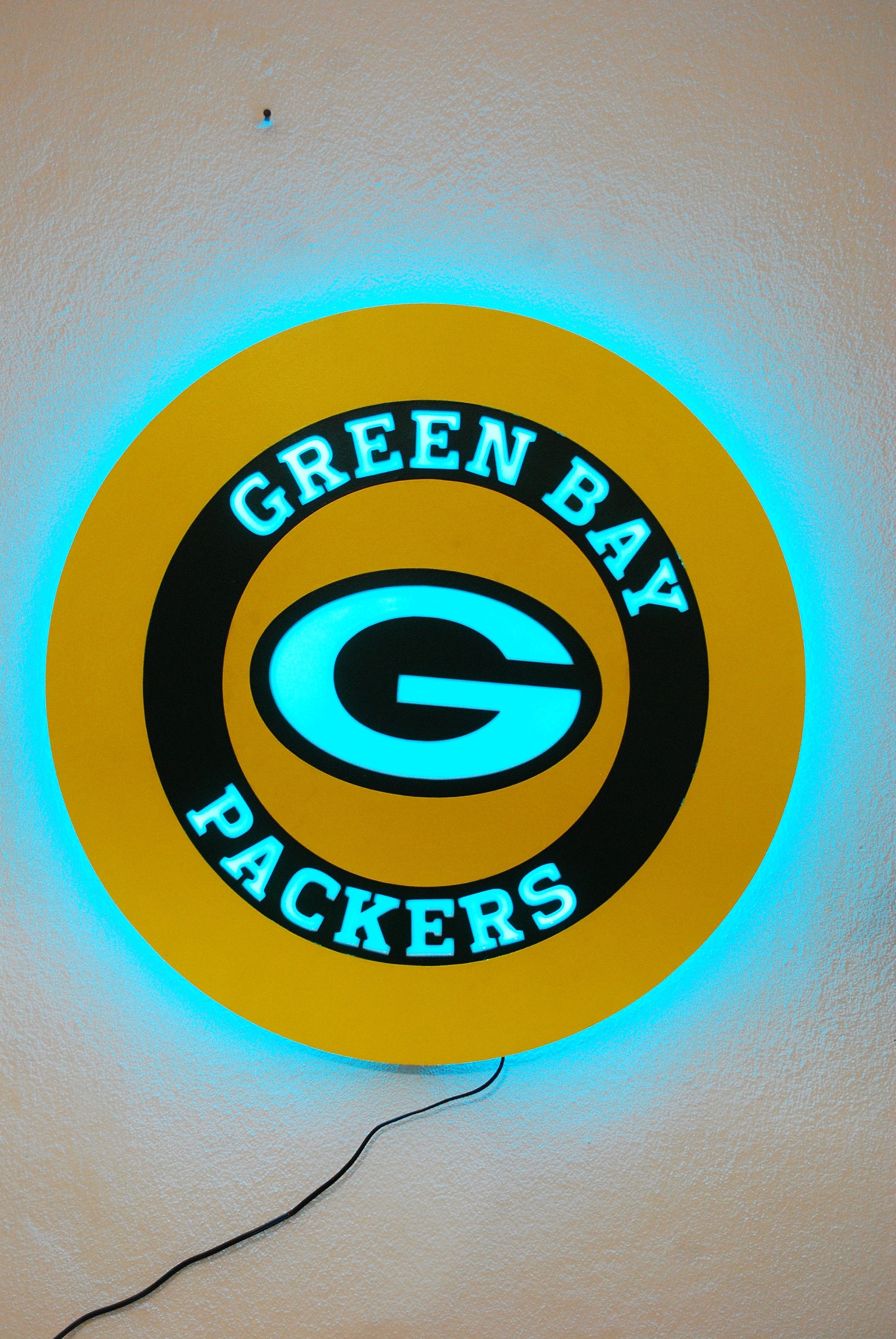 Green Bay Packers Wall Decor Wooden Led | Etsy