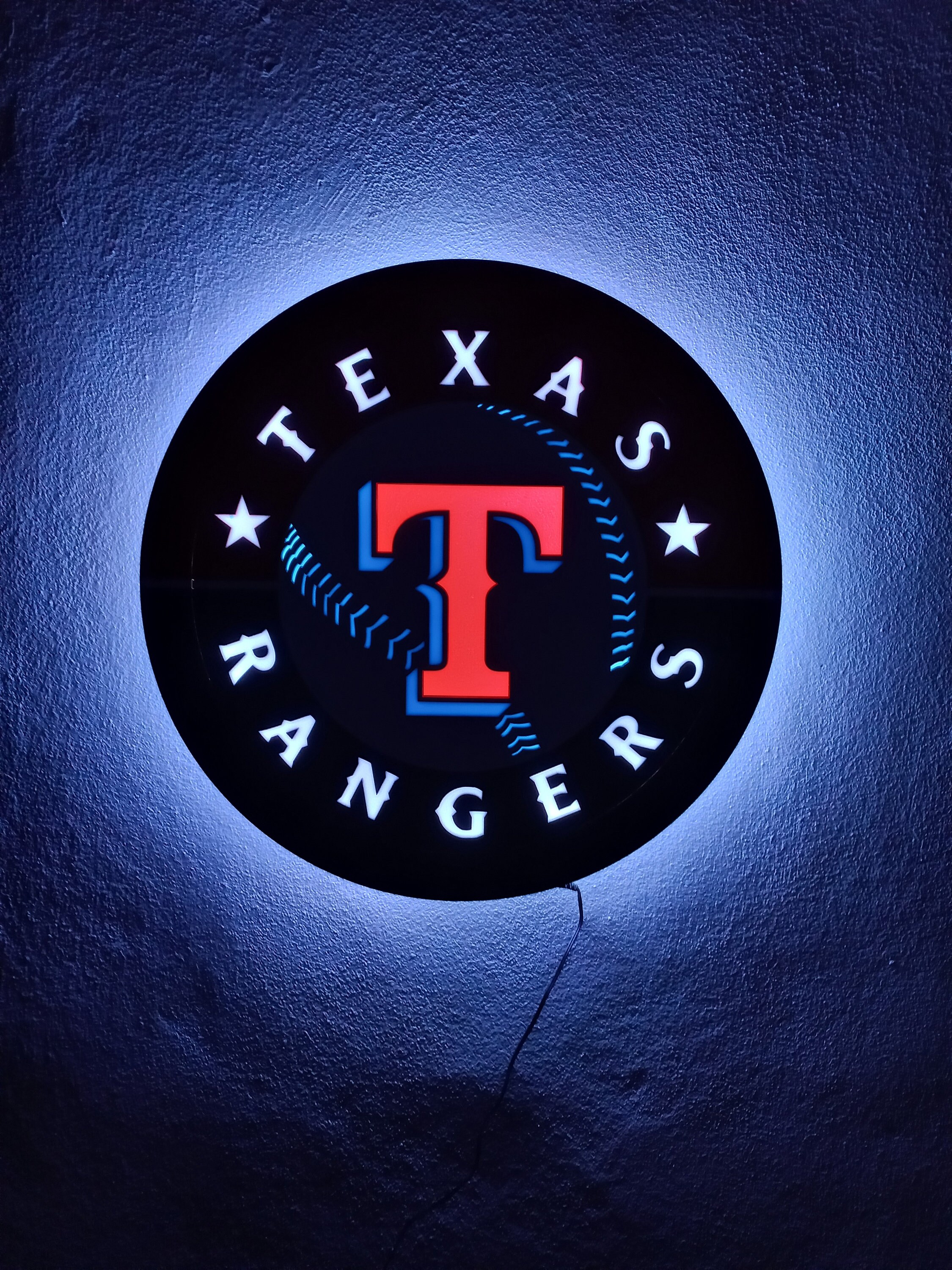 Texas Rangers Wall Decoration Etsy