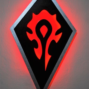 World Of Warcraft Horde Led Wall Decoration
