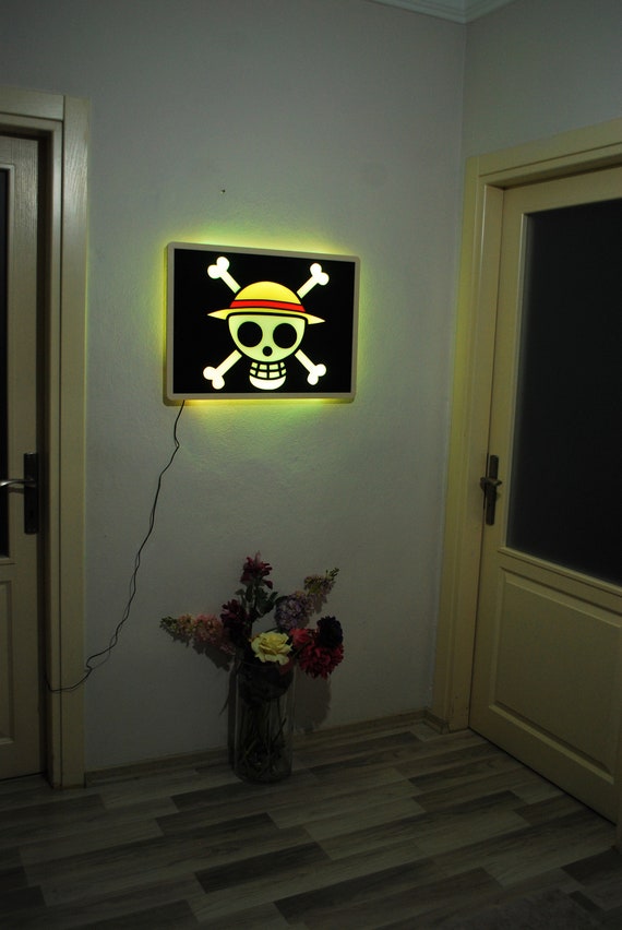 Buy One Piece Straw Hat Pirates Flag Led Wall Decoration Online in