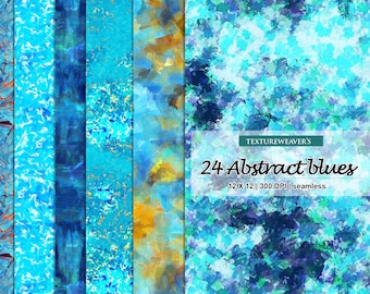 abstract blue digital papers+art journal collage papers,blue backgrounds,painterly blue acrylic mixed media papers,scrapbook artsy