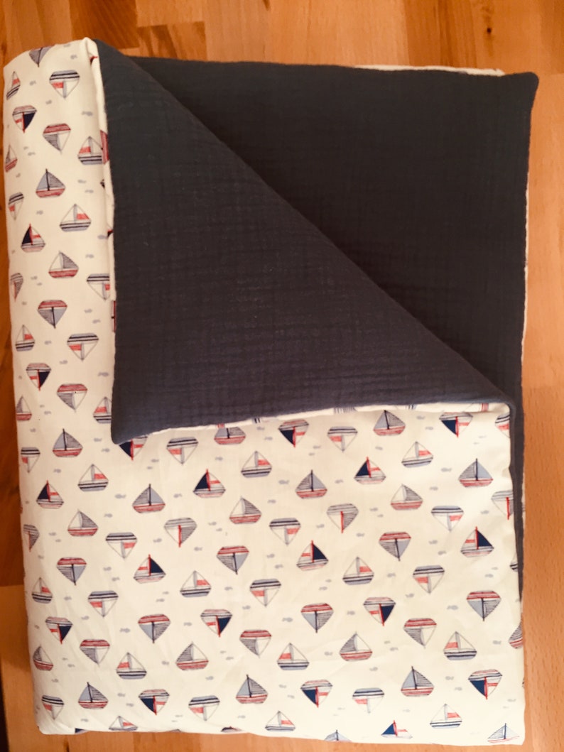 couverture BIO hiver b\u00e9b\u00e9 bateaux