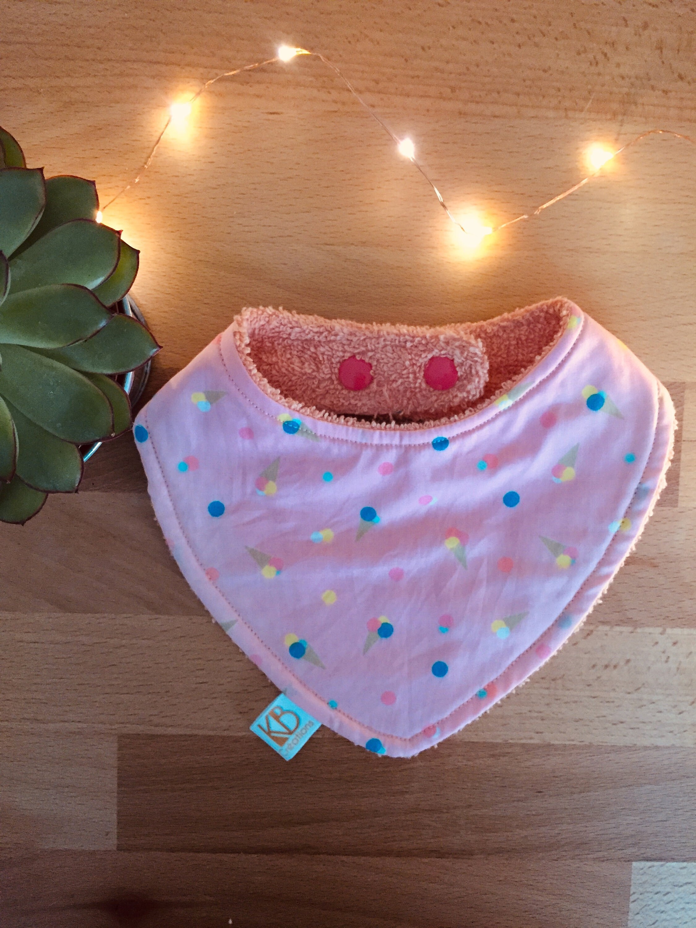 Bavoir Bandana Bebe Cornet De Glace Etsy Singapore