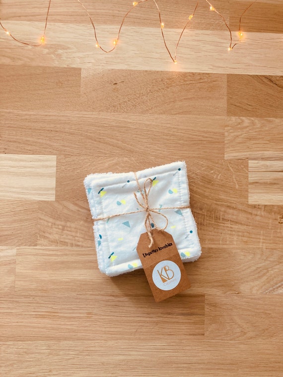 Lingettes Lavables Bebe Demaquillante Eponge De Bambou Etsy