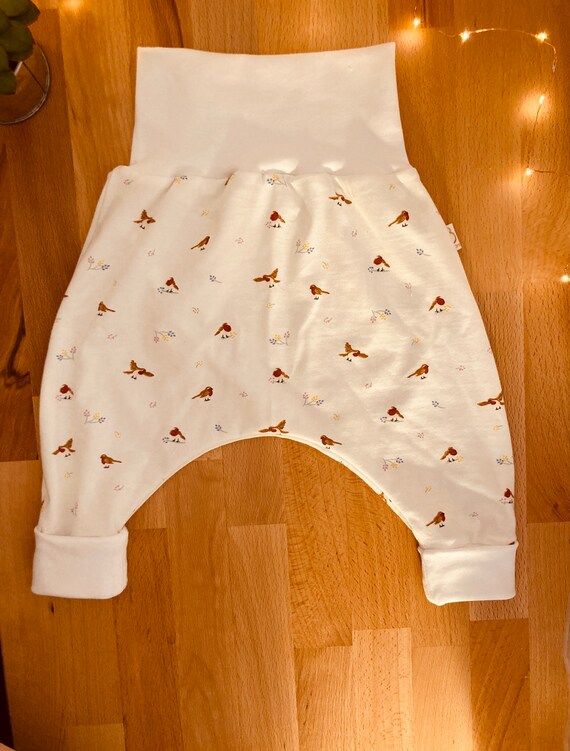 Sarouel Bebe Evolutif Petits Oiseaux Etsy Sarouel Bebe Evolutif Petits Oiseaux Etsy