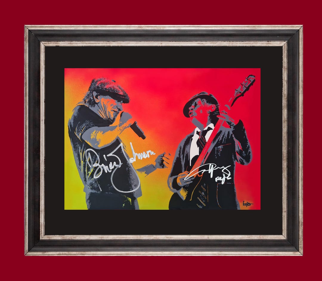 AC/DC Brian Johnson, Angus Young A3 Print Unframed. - Etsy UK