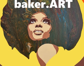 Impression Diana Ross A3 sans cadre.