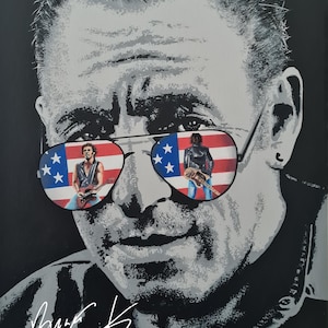 Bruce Springsteen-afdruk op A3-formaat, ingelijst.
