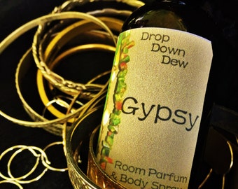 Gypsy Room Parfum, Body Spray, Gypsy Perfume, Patchouli, Saffron, Tobacco, Vanilla, Sage, Sandalwood, Aromatherapy