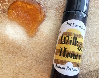 Milk & Honey Roll On Perfume Oil, Gourmand Perfume, Vanilla Honey, Honeycomb Scent, Honey Lover Gift