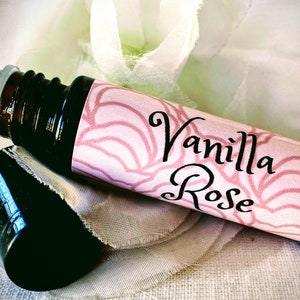 Olio profumato vegano alla vaniglia e rosa