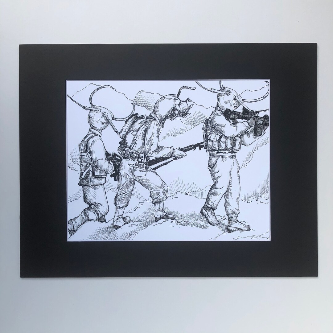 Army Ants and Soldier Termites Ink Drawing PRINT Etsy