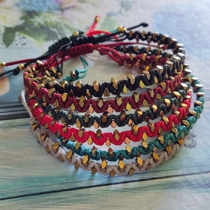 Macrame hematite bracelet, macrame beaded bracelet, beaded bracelet, hematite bracelet, macrame bracelet, cuff bracelet, macrame jewelry