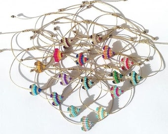 Pulseras de corazón de macramé, pulseras de colores, pulsera de macramé, pulsera de corazón, corazones, pulsera de amor, pulsera de la amistad, estilo boho, hecho a mano