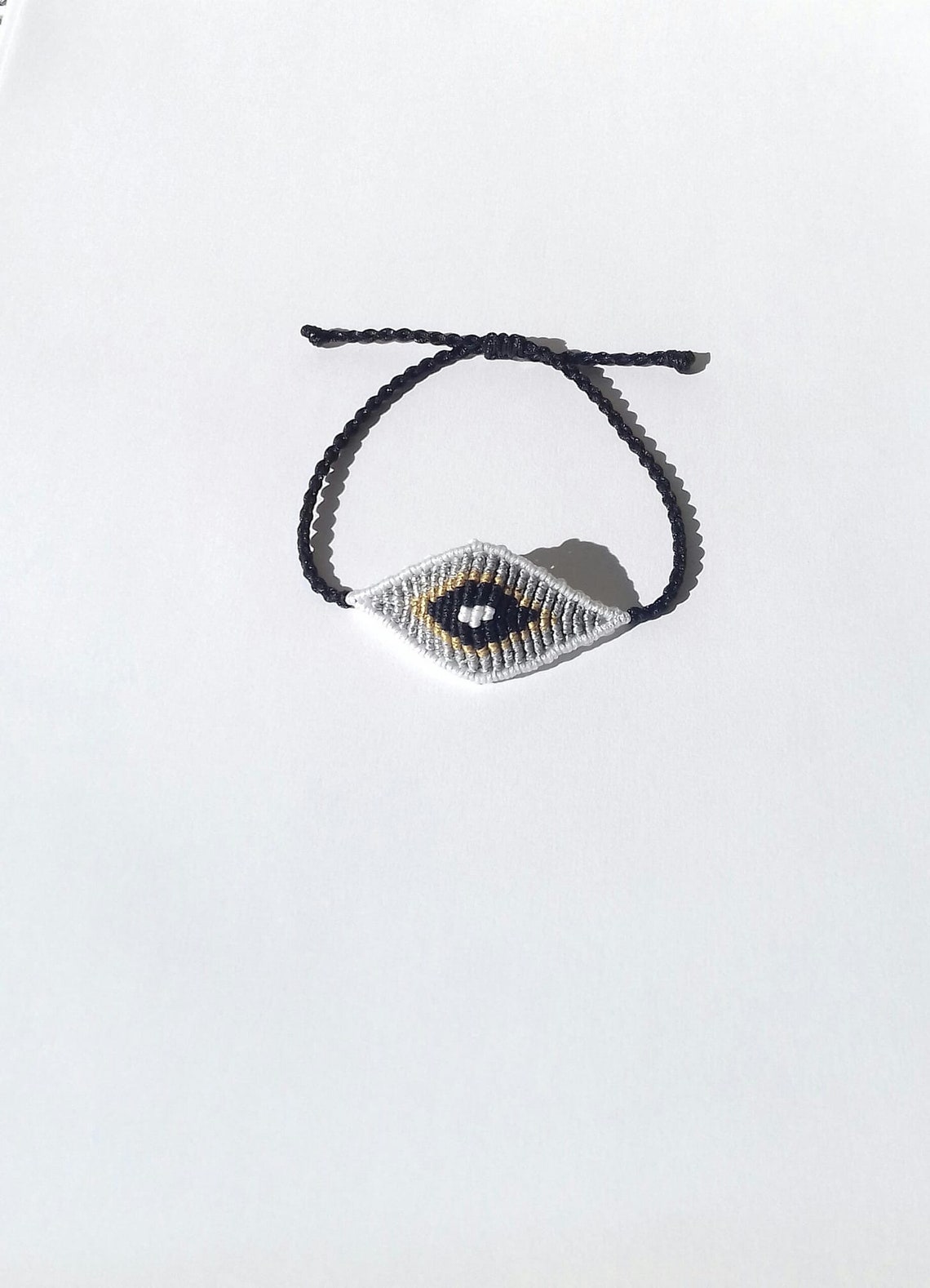 Bracelets de cheville réglables en macramé mauvais œil pour anniversaire