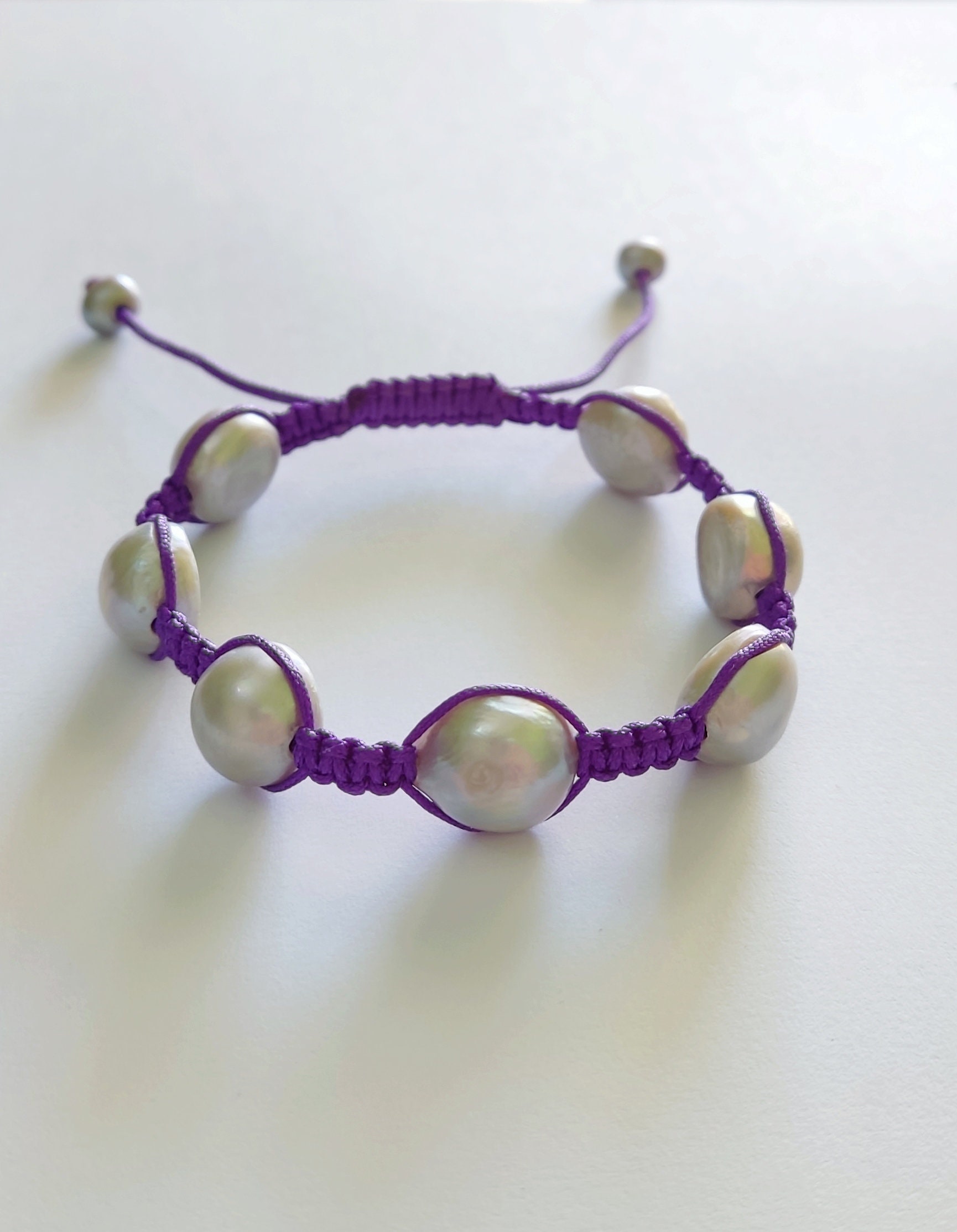 shamballa ブレスレットblack pearl tahiti