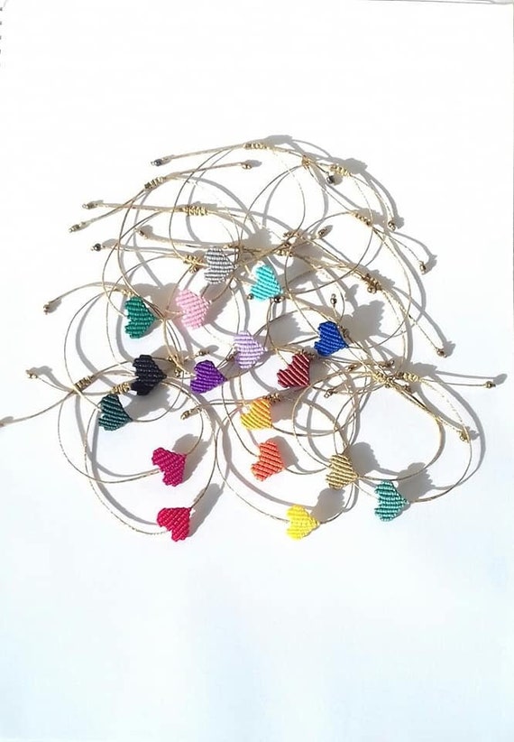 macrame bracelet heart