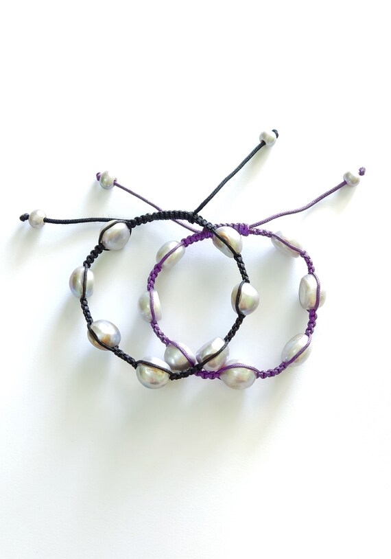 shamballa ブレスレットblack pearl tahiti