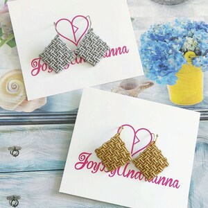 Macrame earrings, handmade earrings, macrame jewelry, stainless steel hook earrings, macrame hook earrings, stainless steel earrings