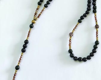 Black Onyx catholic Rosary,gemstone rosary,rosary beads,rosary necklace,handmade rosary,gemstone jewellery,5 decades rosary,Catholic rosary