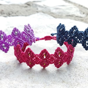 Macrame cuff bracelet, macrame bracelet,cuff bracelets, beaded bracelet, handmade bracelet,boho style, macrame jewelry, bracelets