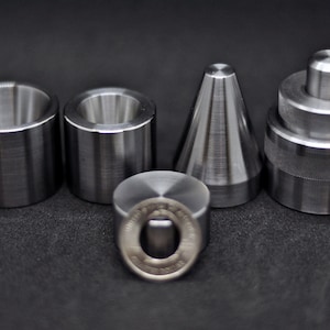 Tool Set for COIN RING 1/2&quot; self-centering punch, 17 degree folding dies and cone, anvil steel autocenter pucnher - made in UKRAINE